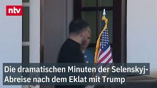 Die dramatischen Minuten der Selenskyj-Abreise - Nach Eklat mit Trump und J.D. Vance