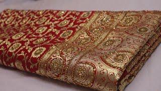 ARNG-3865 "The Bridal Red" Vol 17 Premium Banarasi Silk Saree||Silk||Golden Zari||Acrylic Stones