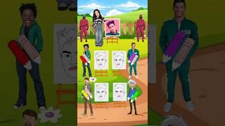 who will paint thanos from squid game?  #shorts #mrbeast #ishowspeed #ronaldo