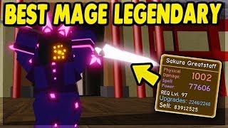 *NEW* BEST MAGE LEGENDARY (Sakura Greatstaff) Samurai Palace UPDATE | Roblox: Dungeon Quest