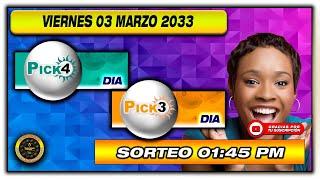 Resultado PLAY CASH THREE PICK 3 Y PICK 4 DIA del Viernes 03 de marzo del 2023