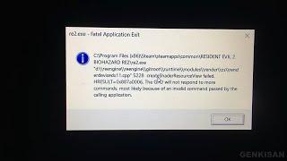 Resident Evil 2 'Fatal Application Exit' fix (PC - Steam)