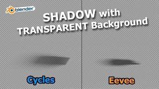 How to Render Shadow with Transparent Background in Eevee and Cycles | Blender Tutorial