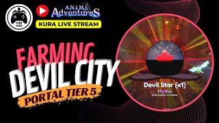 LIVE!! Farming Devil City Portal CHAINSAW MAN Kura Kura Gaming Anime Adventures Roblox Indonesia