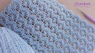 Замечательный УЗОР КРЮЧКОМ простое ВЯЗАНИЕ для начинающих SUPER EASY Pattern Crochet