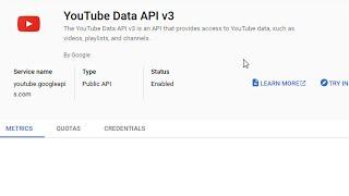 how to create YouTube API KEY