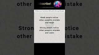 Difference between Strong & Weak People #motivation #attitude #success #inspiration #life #quotes