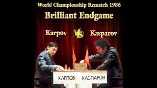 Kasparov vs Karpov 1986 | Brilliant Endgame by Two Greats | Leningrad