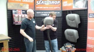 How to Install a Headrest Cover - Auto Upholstery
