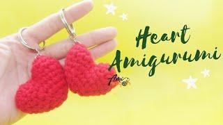 #002 | Crochet Amigurumi Heart keychain | Amigurumi Pattern for Beginners | @Ami Saigon