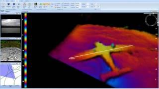 Real time 3D Echoscope ® imaging sonar survey of a sunken plane.