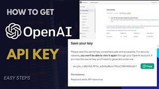 How to get OpenAI API Key | ChatGPT API