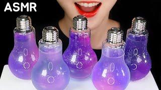 COLOR CHANGING BULB JUICE ASMR BLUE MALLOW TEA ASMR PURPLE FOOD ASMR