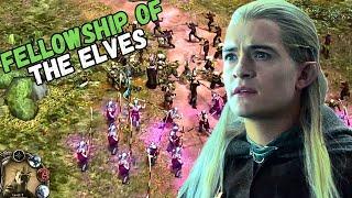 The Fellowship of the Elves VS MORDOR | BFME2 Rise of the Witch-King 2.02