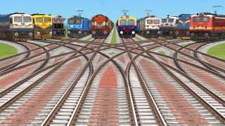 10  TRAINS PASSING AT  DAIMOND RAILROAD TRACKS | fatak open after train crossing