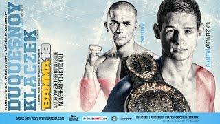 BAMMA 18: (Main Event) Tom Duquesnoy vs Kryzstof Klaczek