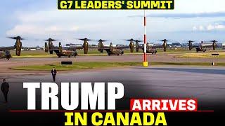 LIVE: US President Trump arrives at Calgary International Airport, Canada | G7 Leaders' Summit
