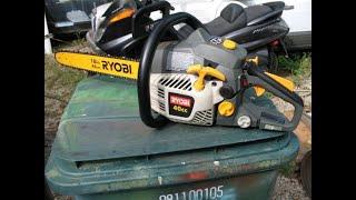 Ryobi 20'' 40cc chainsaw wouldn't run but now runs like new part 2