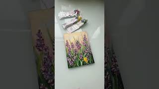 Bluebonnet Painting  Floral Original Art Butterfly  / Люпины Картина Цветы Бабочка