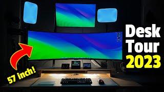 My NEW Ultimate Desk & Studio Setup Tour 2023!