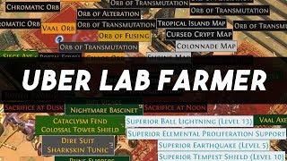 Farming Uber Lab 1 Day After League Start - PoE 3.3 Incursion League