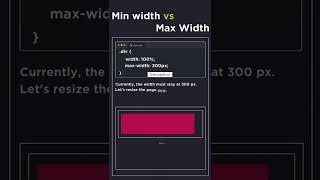 Min Width VS Max Width in CSS ⭐ #programming #code #webdesigner