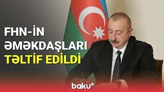 İlham Əliyev FHN-in əməkdaşlarını təltif etdi - BAKU TV