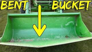 Fixing a Bent Tractor Bucket