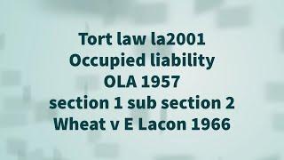 Wheat v E Lacon 1966