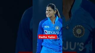 Radha Yadhav bowling action leg side bould