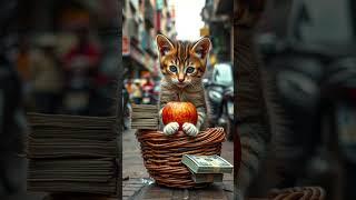 kitten gets bullied for his ugly toy #kitten #sad #shorts #shortsvideo