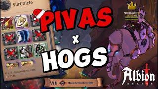 PIVAS x HOGs | Massive PvP Battle 150v150, ShotCaller PoV ZvZ | Albion Online