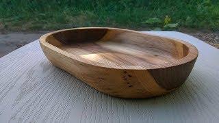 Как сделать тарелку из дерева How to make a plate of wood