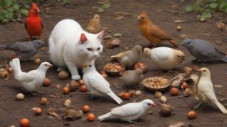 Cat TV~ Squirrel Picnic ~ Birds and Squirrels Everywhere ⭐ 24 HOURS ⭐