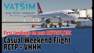 [VATSIM] RCTP - VHHH | X-Plane Toliss A319 | Hoppie CPDLC PDC