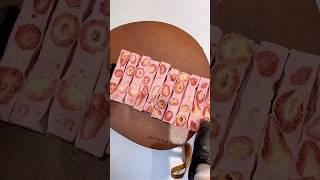 挑戰不用稱做草莓牛軋糖！滿滿的全是草莓~草莓控必看 #shorts #recipe #dessert