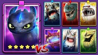 TOOTHLESS Vs ALL 6 LEGENDARY DRAGONS - Dragons: Titan Uprising