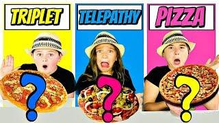 * Triplet * Twin Telepathy Pizza Challenge!! ft The WILD ADVENTURE GIRLS