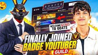 Finally I Joined One of the Biggest V Badge Youtuber Guild ‪ @piyushjocgaming  | Garena Free Fire