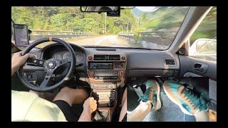 POV Heel and Toe Downshift Touge Driving Highlights