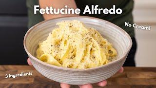 Making Traditional Alfredo Pasta Without Cream and only 3 Ingredients