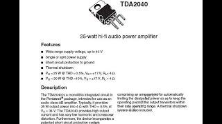 TDA2040 Evaluation