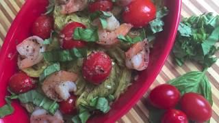 Maximum Muscle Report | Garlic Shrimp and Pesto Spaghetti Squash