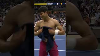 Shirtless Alcaraz gets crowd going WILD! 