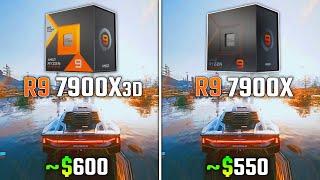 RYZEN 9 7900X3D vs RYZEN 9 7900X | Test in 6 Games