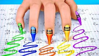 SNEAKING MAKEUP IN CLASS || Easy Crafts Funny Tips and Tricks DIY School Supplies by 123 GO! SCHOOL