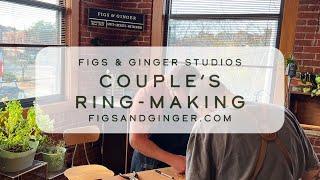 Couple's Ring-Making Workshop at Figs & Ginger Studios in Providence, RI.