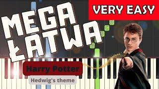  Harry Potter (motyw główny, Hedwig's theme) - Piano Tutorial (MEGA ŁATWA wersja)  NUTY W OPISIE 