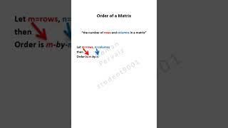 #student9001 Order of Matrix|| 9th math 1.1|| Science Group || class 9