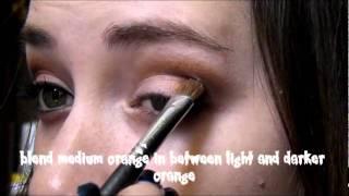 "Wearable black and orange halloween eyeshadow tutorial"